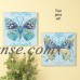 Butterfly Décor Canvas Wall Art Set of 2 with Gold Accents, Square   